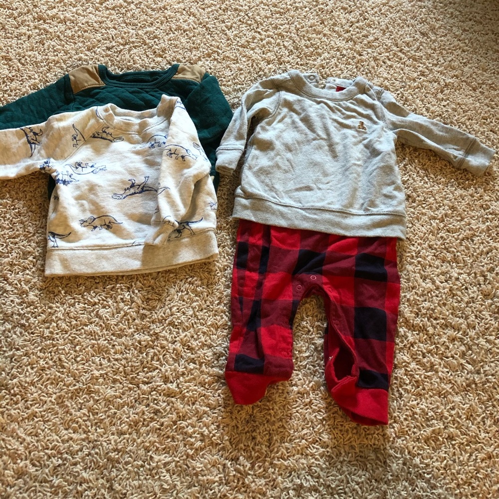 Sweaters and one piece suit